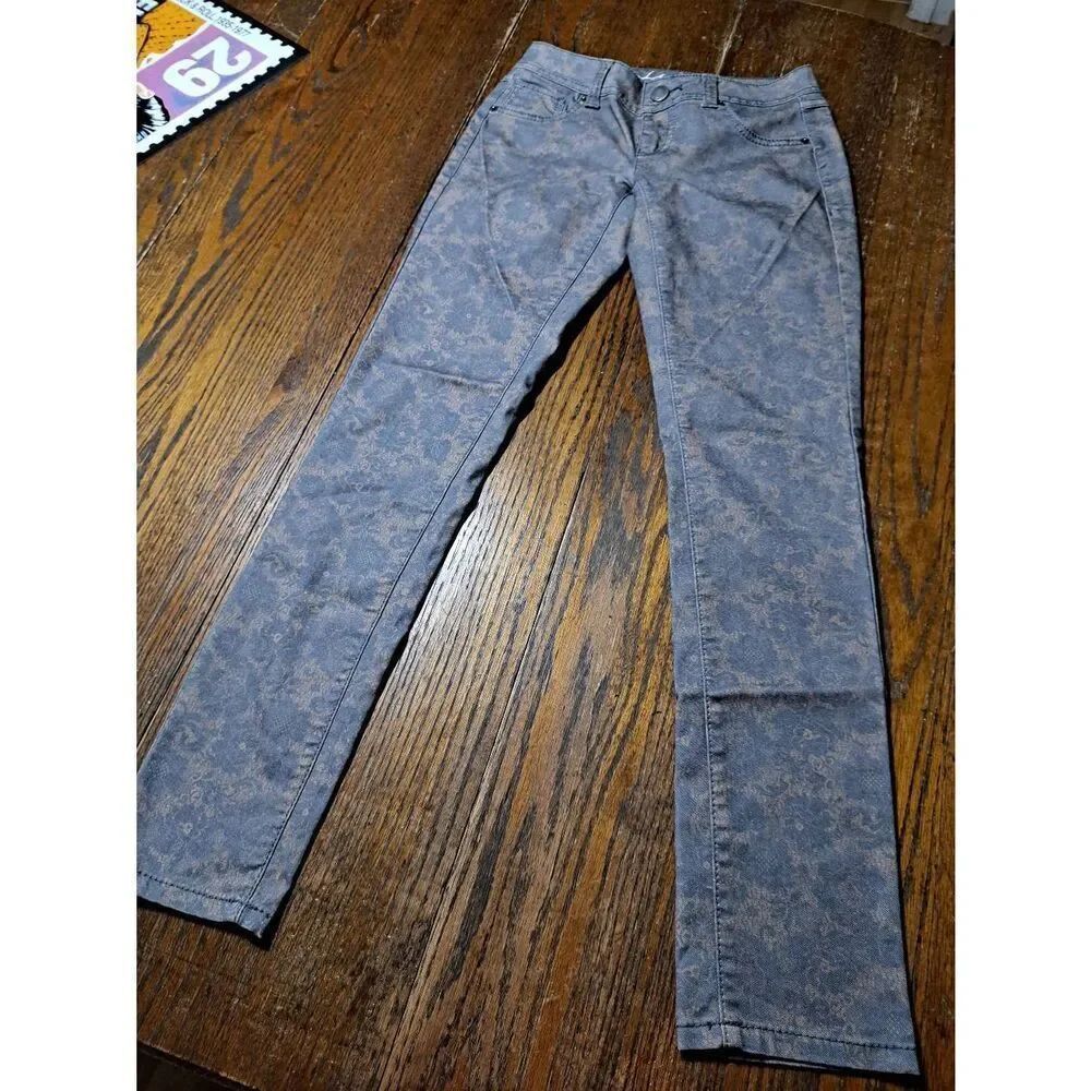 Size 0 Inc Denim Skinny Leg Regular Fit Grey Tan Pants